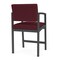 Lesro Lenox Steel Hip Chair Metal Frame, Charcoal, OH Wine Upholstery LS1161 - alternate 3